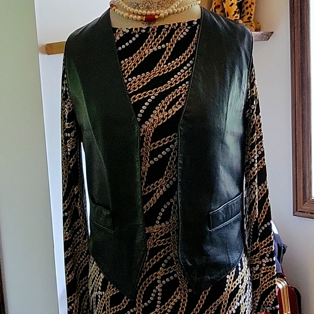 Beautiful Dimitri vintage leather vest